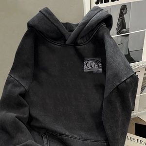 Sudadera con Capucha Estilo Vintage Lavada de la Marca Americana High Street para Hombre, Otoño e Invierno, Chaqueta Holgada Retro de Moda - Product Image 3