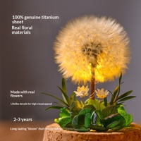Bouquet éternel personnalisé en verre, pissenlit éternel dans un vase en verre, cadeau d'anniversaire pour petite amie, Saint-Valentin, mère