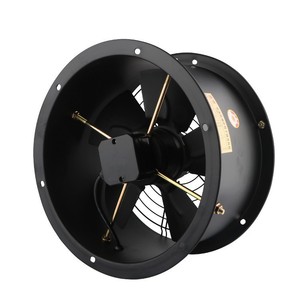 Ventilador de conducto Fwy personalizado de 28 pulgadas, ventilador de ventilación industrial axial con motor eléctrico de rodamientos de bolas y aspas de plástico negro - Product Image 4