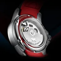 Jam Tangan Mekanik Otomatis Mark Fairwhale Pioneer Series Racing Tali Karet Cair Alami Cadangan Daya 42 Jam Bercahaya FW-6120