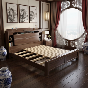 Offres de réduction Style élégant Polissage manuel multiple Surface lisse sans bavures Lits king size en bois massif - Product Image 6