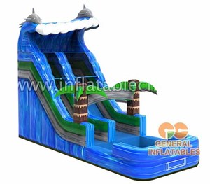 20ft พาณิชย์ใช้สไลเดอร์สวนน้ำทำให้พองสวนน้ำสไลด์น้ำทำให้พองสระว่ายน้ำกระโดดปราสาทด้วยเครื่องเป่าลม - Product Image 2