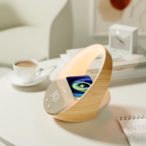 Kuangxiang Tốt Nhất Người Bán Nhà Tiện Ích Thông Minh Mặt Trời Mọc Đồng Hồ Báo Thức Với Môi Trường Xung Quanh Wake-up Ánh Sáng, Loa, Sạc Điện Thoại Và Đứng - Product Image 1