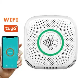 מכירה לוהטת Wifi חכם בטיחות דליפת שליטה אלחוטי חכם אבטחת בית Medidor Seguridad Tuya גפ"מ גז חיישן