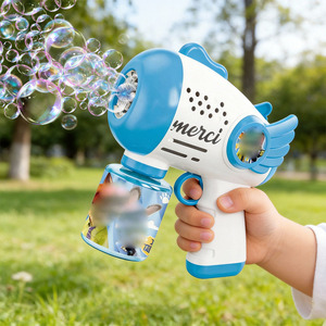 Pistolet à bulles électrique Jinying sur le thème de la ville des animaux avec lumière clignotante, souffleur de bulles automatique, jouet pour enfants, cadeau pour les fêtes d'été en plein air - Product Image 4