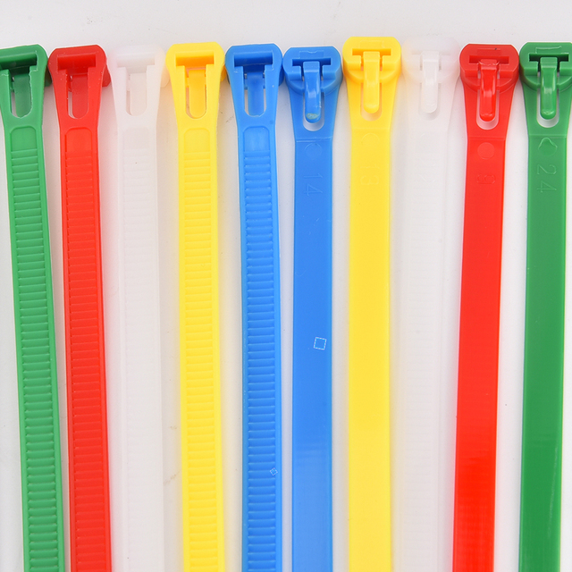Eco-Friendly Nylon Cable Wrap Ties Durable Anti-Aging Reusable Cable Ties Small Size Releasable Cable Ties
