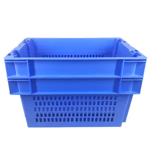 Benutzer definierte Farbe Kunststoff bewegliche Kiste 180-Grad-Stapel Nest Kiste für die Lagerung
