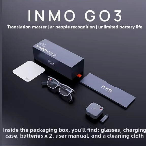 INMO GO3 Shadow Vision AI Smart AR Glasses for Simultaneous Translation Recording Photography Live Broadcast