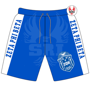 เสื้อปักลาย Zeta Phi Beta Sorority สำหรับผู้หญิง ผ้าโพลีเอสเตอร์ แขนสั้น |   ชุดเซ็ตเสื้อเชิ้ตติดกระดุมและกางเกงขาสั้นพิมพ์ลายตัวอักษร ZPB Sorority Sublimated สีเขียว - Product Image 2