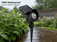 Lampe solaire d'extérieur étanche pour jardin, piquet lumineux LED pour allée, éclairage au sol en plastique marron, décoration paysagère, blanc chaud 3000K