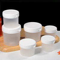 Boîte ronde givrée en PP de qualité alimentaire 120 ml 4 oz avec couvercle à clipser, pour yaourt, pouding, mousse au lait double couche, portion individuelle