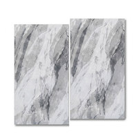 Carreaux de sol en porcelaine brillante effet marbre de luxe moderne sur mesure 600x1200, aspect pierre haut de gamme pour intérieur, salle de bain, villa, hall