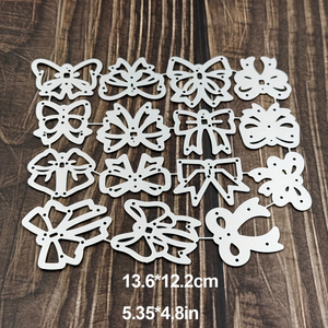 แม่พิมพ์ไดคัทโลหะรูปโบว์สำหรับการทำสมุดภาพด้วยตัวเองเครื่องมือในการผลิตงานฝีมือทำจากเหล็กคาร์บอนแม่พิมพ์รองเท้าที่ละเอียดอ่อน - Product Image 5