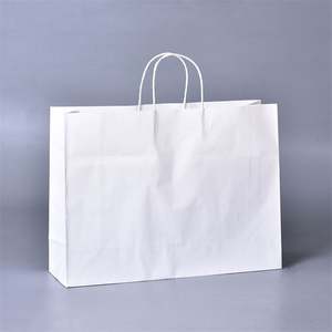 Sac de courses en papier kraft personnalisé KM 44*13.5*40cm avec logo, promotionnel, vierge, pour emballage de vêtements - Product Image 3