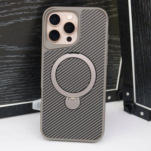 Étui de téléphone portable en fibre de carbone de haute qualité pour iPhone 16 15 14Pro Max, coque rigide en PC simple, protection intégrale contre les chocs - Product Image 1