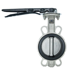 صمام فراشة يدوي من الفولاذ المقاوم للصدأ D71X-16P بختم ناعم من البولي تترافلورو إيثيلين مناسب للماء والغاز والزيت - Product Image 1