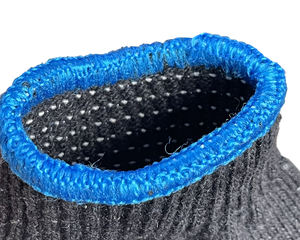 Guantes de punto de hilo de algodón negro puro barato Guantes de mano Guante de trabajo de seguridad para la construcción - Product Image 2