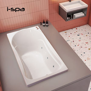 Bañera Rectangular de Acrílico I-Spa Barcelona con Diseño Integrado, Masaje de Aire y Luz de Colores para Uso en Hoteles Spa y Villas - Product Image 1