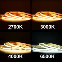 Bande LED COB COXO, fabricant Tuya, 12 volts, 5 mètres, flexible, 5 V, blanc chaud, pour rétroéclairage TV, 12 V, intelligente, 24 V, bande LED COB