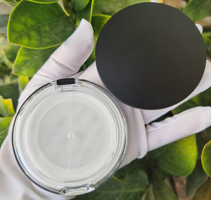 Xinrunjin personalizado 5G espejo ultrafino conveniente caja de polvo vacía malla elástica Mini cinturón botellas de vidrio de felpa polvo suelto - Product Image 5