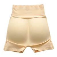 Shorty gainant taille haute sans couture avec coussinets en éponge intégrés pour rehaussement des fesses et des hanches