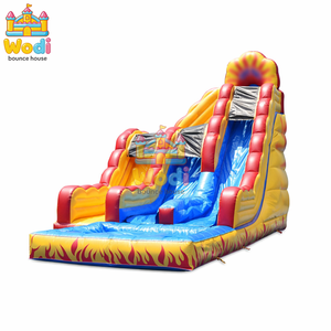 Château aquatique gonflable <span class=keywords><strong>avec</strong></span> zone de saut, <span class=keywords><strong>piscine</strong></span> et toboggan pour s'amuser en nageant et en sautant - Product Image 1