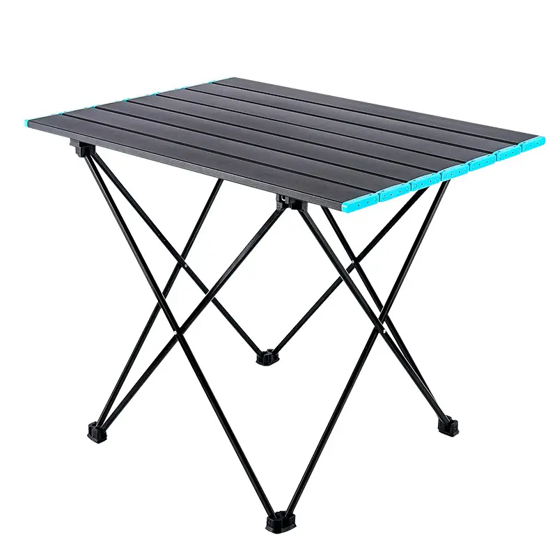 ミドルサイズのキャンプ用ピクニックテーブルポータブルコンパクト軽量折りたたみ式ロールアップテーブルバッグ入り小型、軽量、持ち運びが簡単