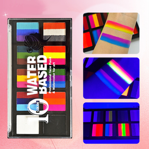 <span class=keywords><strong>Kit</strong></span> de peinture pour le visage de haute qualité, aux couleurs arc-en-ciel, à base de plantes naturelles, certifié CE, sans danger pour la peau, pour les fêtes, palette de peinture pour le visage et le corps pour les enfants - Product Image 4