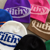 Bonnet personnalisé en acrylique tricoté, doux et chaud, style décontracté avec revers, idéal pour l'hiver, streetwear, cadeau pour amis