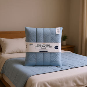 Set Copripiumino Reversibile Mog Home Blu, Misura Twin Twin XL, Imbottitura in Cotone e Poliestere, per Tutte le Stagioni - Product Image 2