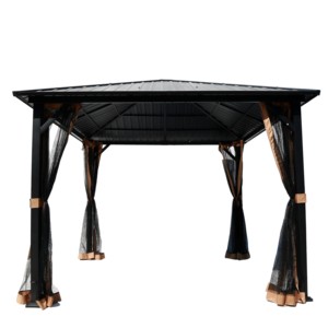 Décoration de jardin extérieur Toit rigide en acier Gazebo permanent écologique <span class=keywords><strong>Moustiquaire</strong></span> anti-rongeurs Assemblage facile <span class=keywords><strong>Terrasse</strong></span> - Product Image 3