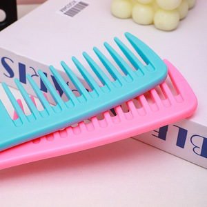 Peigne à dents larges coloré, à grandes dents, résistant aux hautes températures, pour <span class=keywords><strong>cheveux</strong></span> longs, <span class=keywords><strong>cheveux</strong></span> raides, peigne plat - Product Image 3