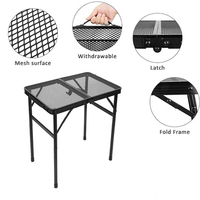 Table pliante de camping en aluminium anti-rouille moderne et personnalisable, table de plage portable multifonctionnelle pour l'extérieur