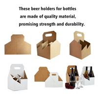 Carton personnalisé de haute qualité Kraft laminé Pack de quatre six porte-bouteilles de vin boîte à bière avec intercalaire
