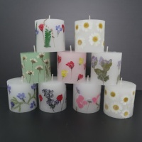 Bougie à fleurs séchées Différents motifs et designs Bougies créatives Bougies en gros pour les fêtes, les festivals et la décoration de la maison