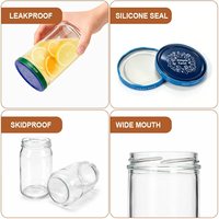 Groothandel 16 Oz glazen conservenpotten met makkelijk te openen draaidopjes, 6-pack voor jam, augurken en voedselopslag