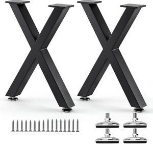<span class=keywords><strong>Pieds</strong></span> de <span class=keywords><strong>table</strong></span> robustes Indomitable Symmetry, métal moderne, base en acier en forme de X de 16 pouces pour <span class=keywords><strong>table</strong></span> basse et bureau - Product Image 1