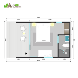 Casa Pequeña Personalizable al por Mayor, de Alta Resistencia a la Corrosión, para <span class=keywords><strong>Turismo</strong></span> Familiar y Proyectos de Vacaciones, Glamping, Casa Pequeña para Exteriores - Product Image 4