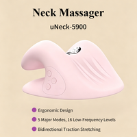 Masseur cervical rechargeable, oreiller de massage correcteur de posture, appareil chauffant pour le soin du cou favorisant le sommeil UNeck-5900 Massage