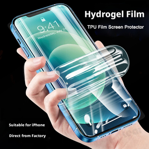 Vollflächiger TPU-Hydrogel-Displayschutz Anti-Fingerabdruck Explosionsgeschützte Weiche Folie für <span class=keywords><strong>iPhone</strong></span> Täglicher Telefonschutz - Product Image 1