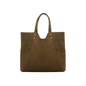 Sacs à main en cuir véritable à deux poignées robustes avec fermeture éclair, accessoires de mode pour femmes BS International, grande capacité, imperméables - Product Image 6