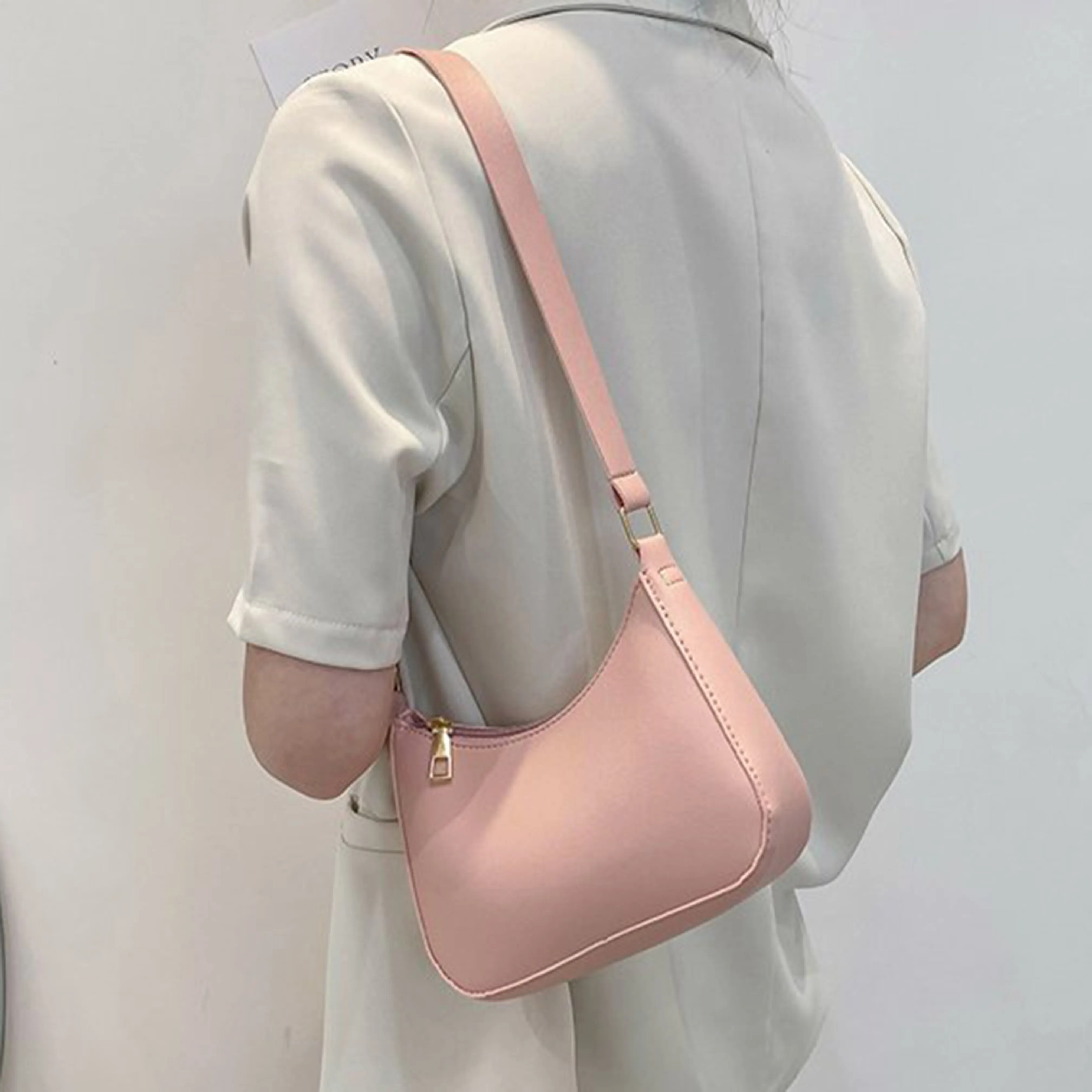 Summer Leather Jelly Bag Quick Shipping Fashion Shoulder Bag Women's Ladies Armpit New Underarm Bags 2023