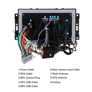 Hikity Autoradio Android 8 pouces 2 + 64G Autoradio pour Chrysler/Jeep/Dodge Wireless CarPlay Android Auto WiFi GPS OEM Vente en gros - Product Image 4
