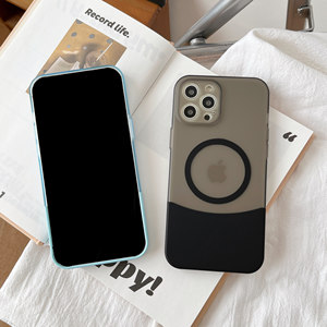 เคสโทรศัพท์แบบใสครึ่งหนึ่ง หลายสี ผิวสัมผัสนุ่มแบบแม่เหล็ก สำหรับรุ่น 13 14 15 16 Plus Pro Max ขายดี - Product Image 2