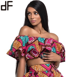 Nuovi Arrivi: Top Corto da Spiaggia Sexy per <span class=keywords><strong>Donna</strong></span> Stile Americano, Copricostume con Stampa Digitale Africana e <span class=keywords><strong>Spalle</strong></span> Scoperte - Product Image 2