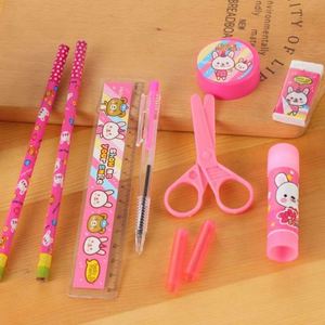 Ensemble de papeterie Kawaii en huit pièces pour étudiants, cadeau d'anniversaire mignon des fabricants de Ningbo, comprend des stylos/crayons, utilisation scolaire, personnalisable - Product Image 5