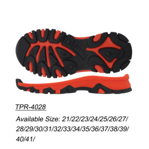 Suela para Calzado Deportivo de Exterior, Antideslizante, de Alta Tracción, en TPR Rojo y Negro, para <span class=keywords><strong>Trail</strong></span> Running, Venta al Por Mayor - Product Image 1