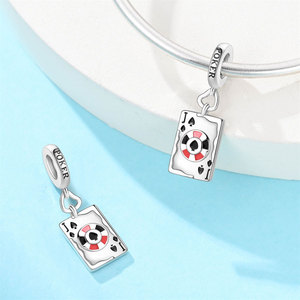 Poker <b>Card</b> Series: Copper Charm Enamel Fashion Women's Jewelry Wholesale Original DIY Bracelets and Charms - Product Image 4