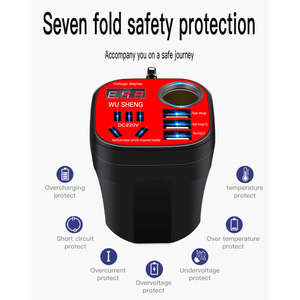 Không thấm nước đôi USB sạc Phụ kiện Ổ cắm điện DC 12V <span class=keywords><strong>220V</strong></span> AC đầu ra xe Thuốc lá nhẹ hơn Adapter - Product Image 5