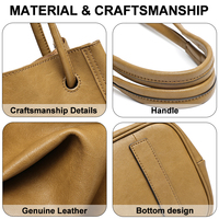 Cuir Véritable Vintage Grande Capacité Épaule Tote Sac à Main pour Femme pour le Travail et l'Usage Quotidien